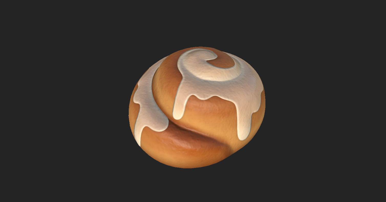 Cinnamon Roll  3D model_11