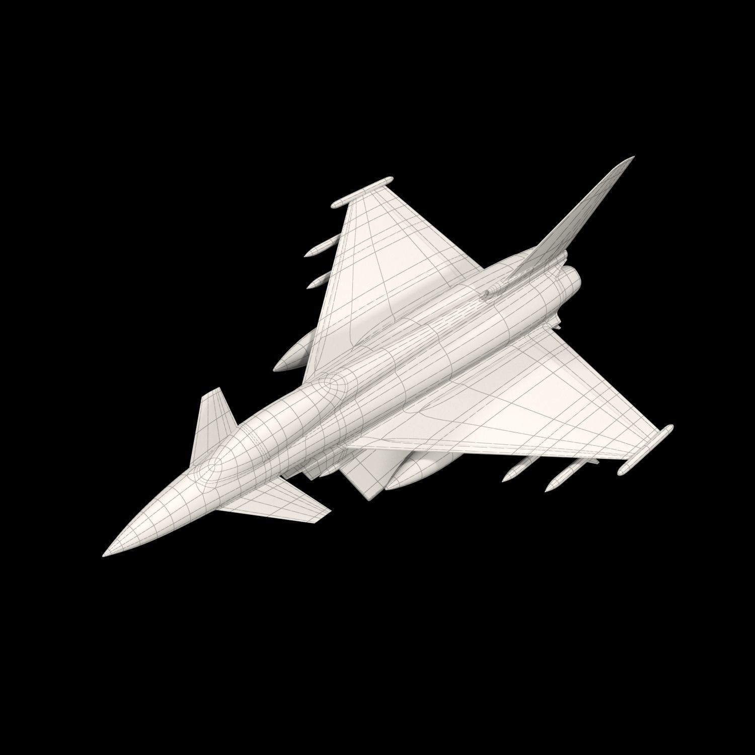 Eurofighter Typhoon Jet Aircraft Decoration 3D model_11
