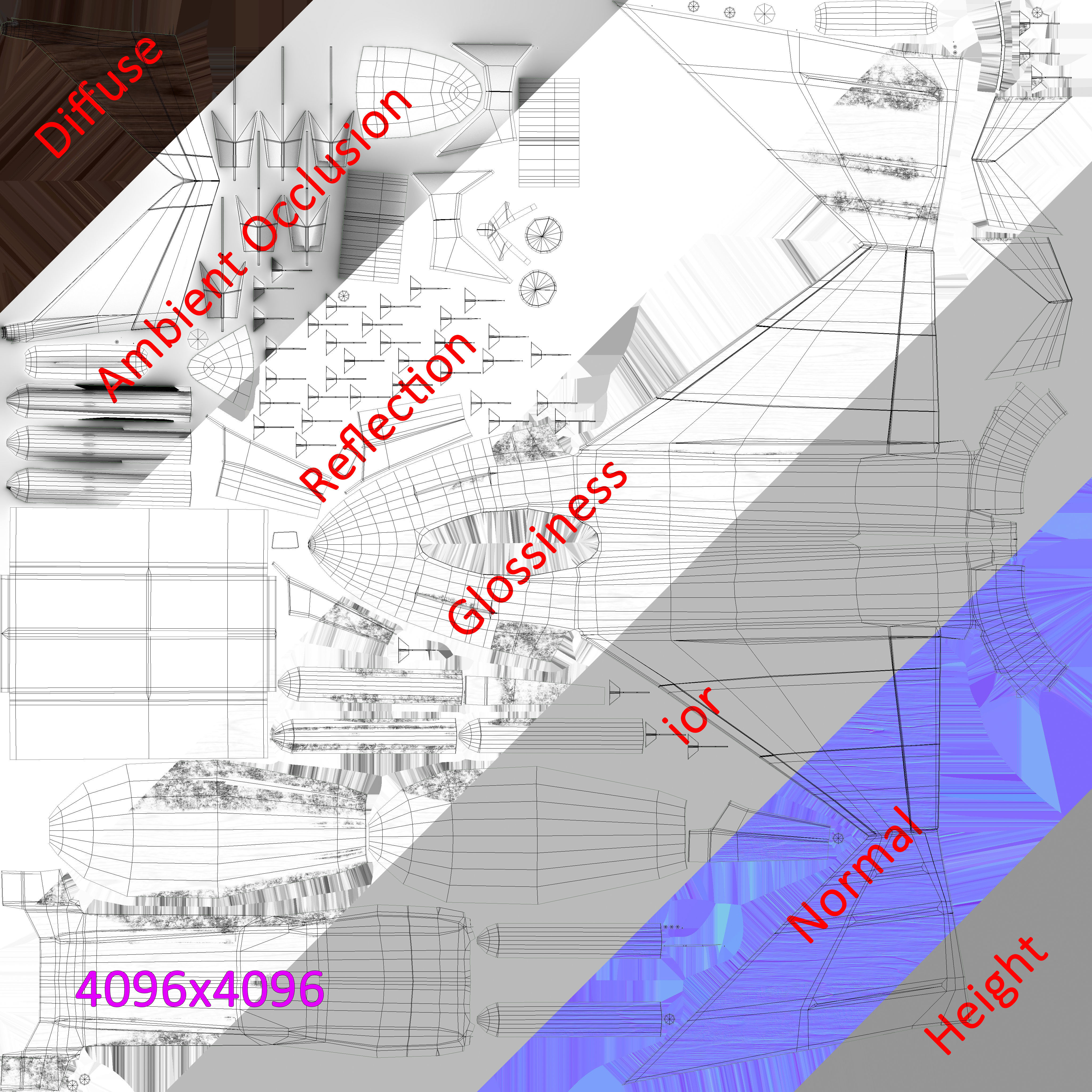 Eurofighter Typhoon Jet Aircraft Decoration 3D model_14