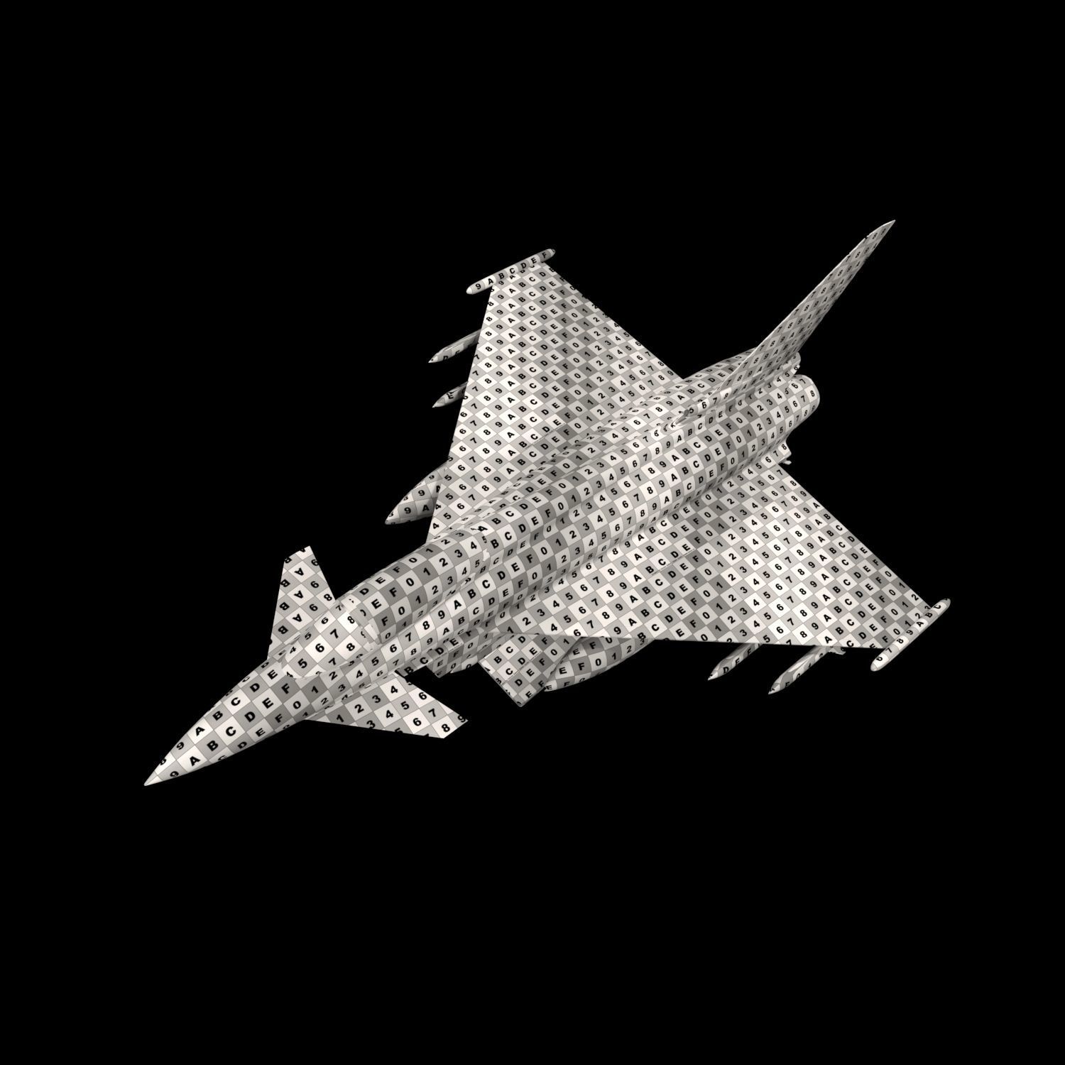 Eurofighter Typhoon Jet Aircraft Decoration 3D model_12