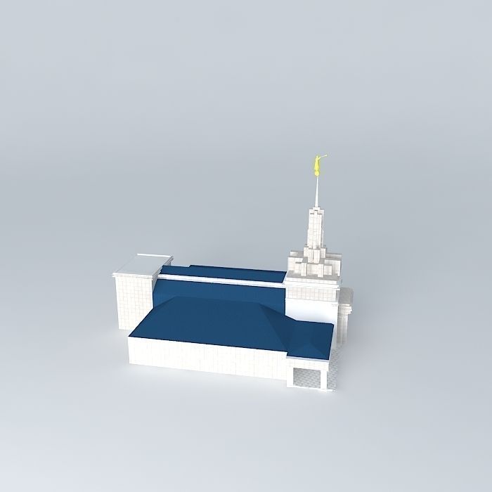 LDS. Templo Mormon, Apia Samoa Temple,22nd operating temple Free 3D model_2