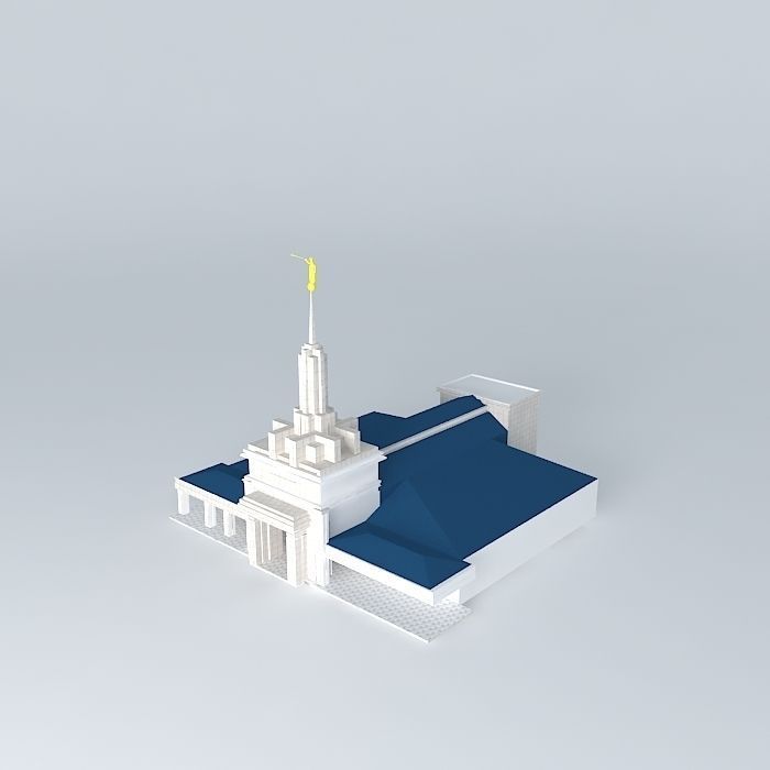 LDS. Templo Mormon, Apia Samoa Temple,22nd operating temple Free 3D model_1