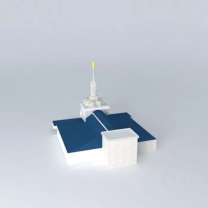 LDS. Templo Mormon, Apia Samoa Temple,22nd operating temple Free 3D model_0