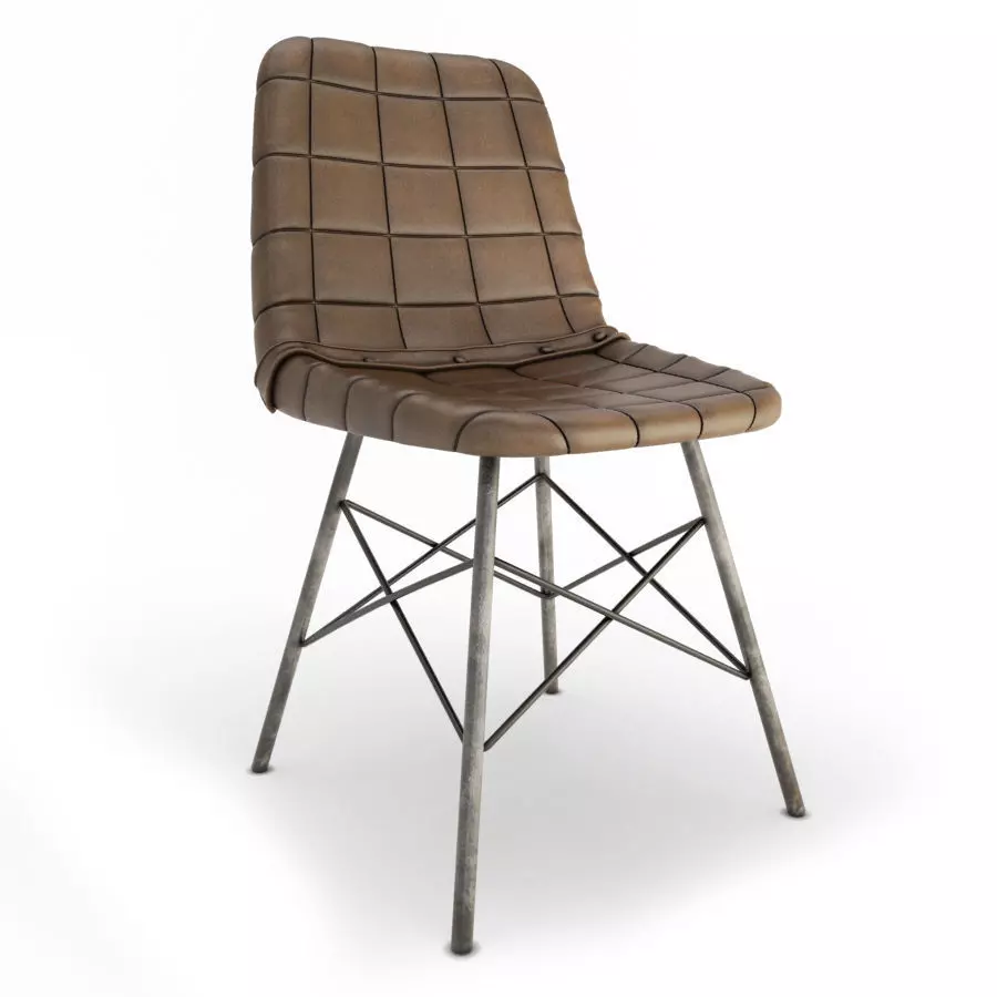 Vintage Chair Doris Square Segarra 3D model_0