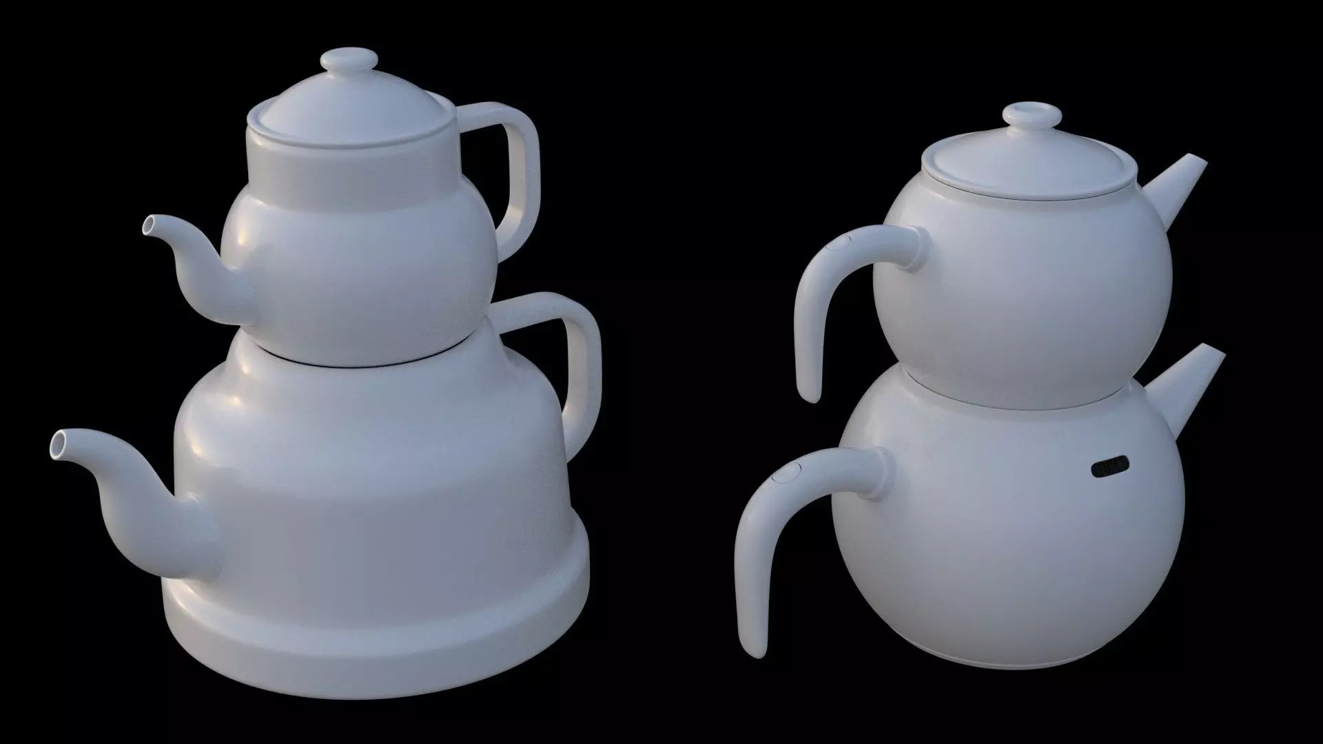 Teapot - 2 Piece 3D model_0