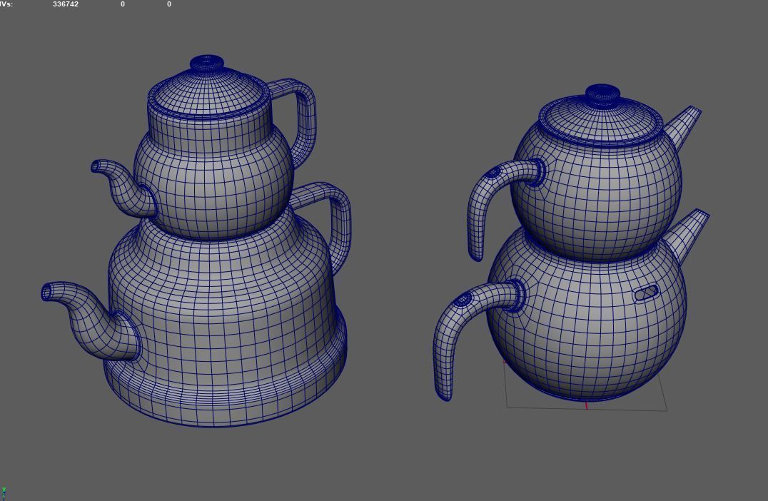 Teapot - 2 Piece 3D model_3