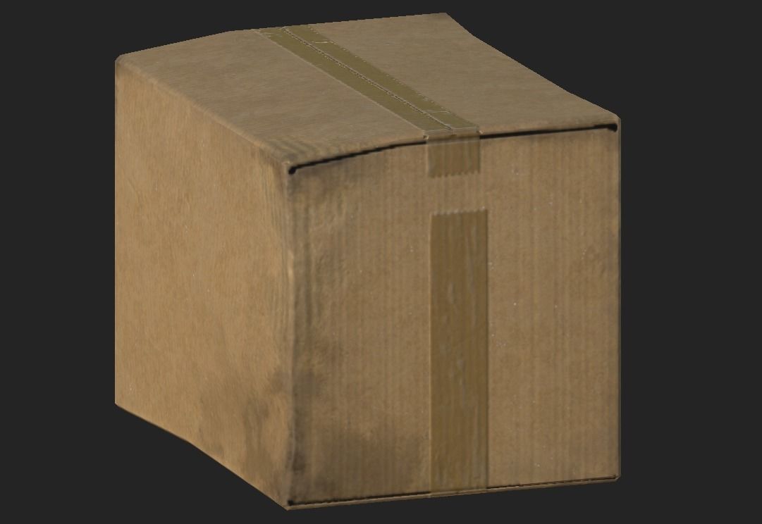 Cardboard Boxes Low-poly 3D model_3