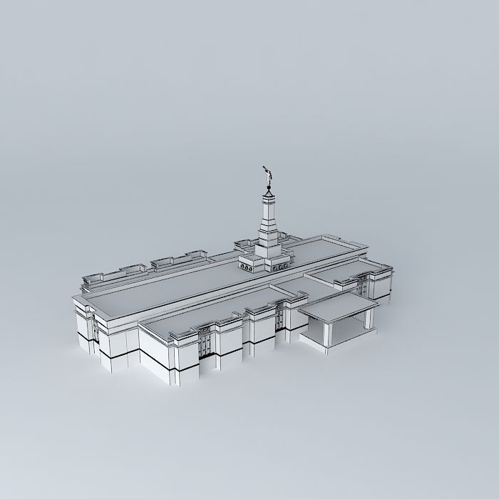 Templo Mormon (M). Free 3D model_3