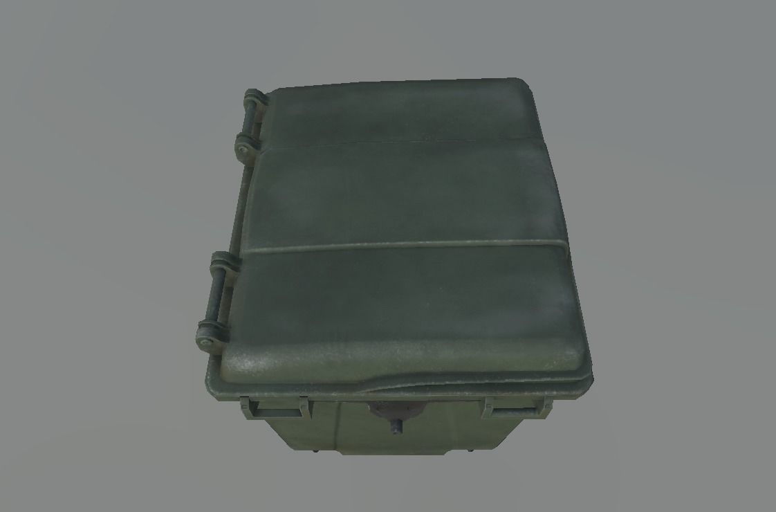 City Garbage Bin Big Low-poly 3D model_3