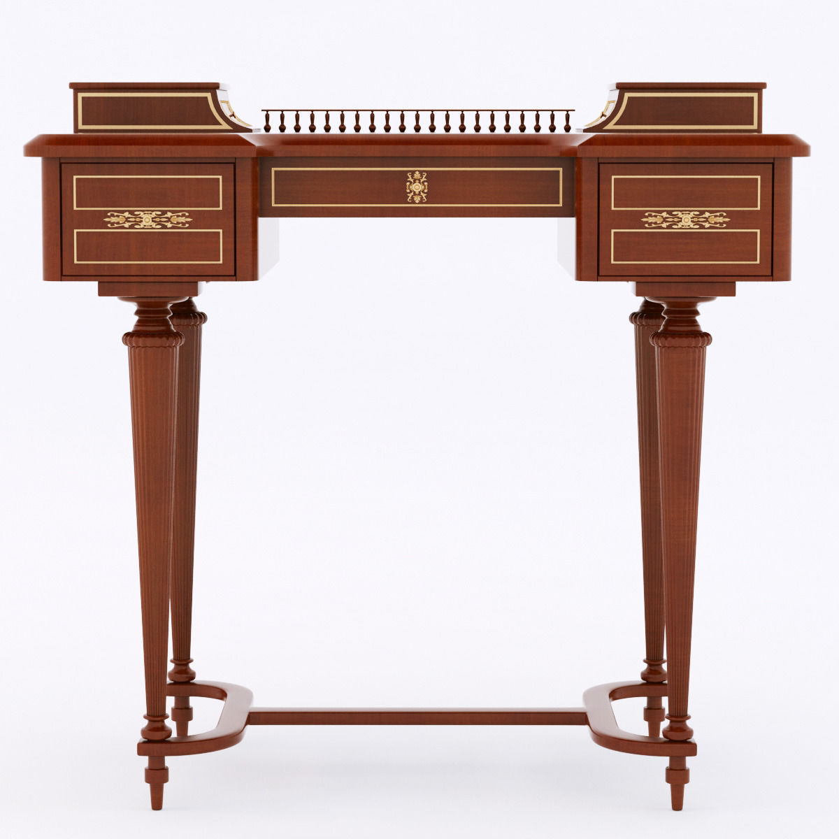 classical desk 3D model_1