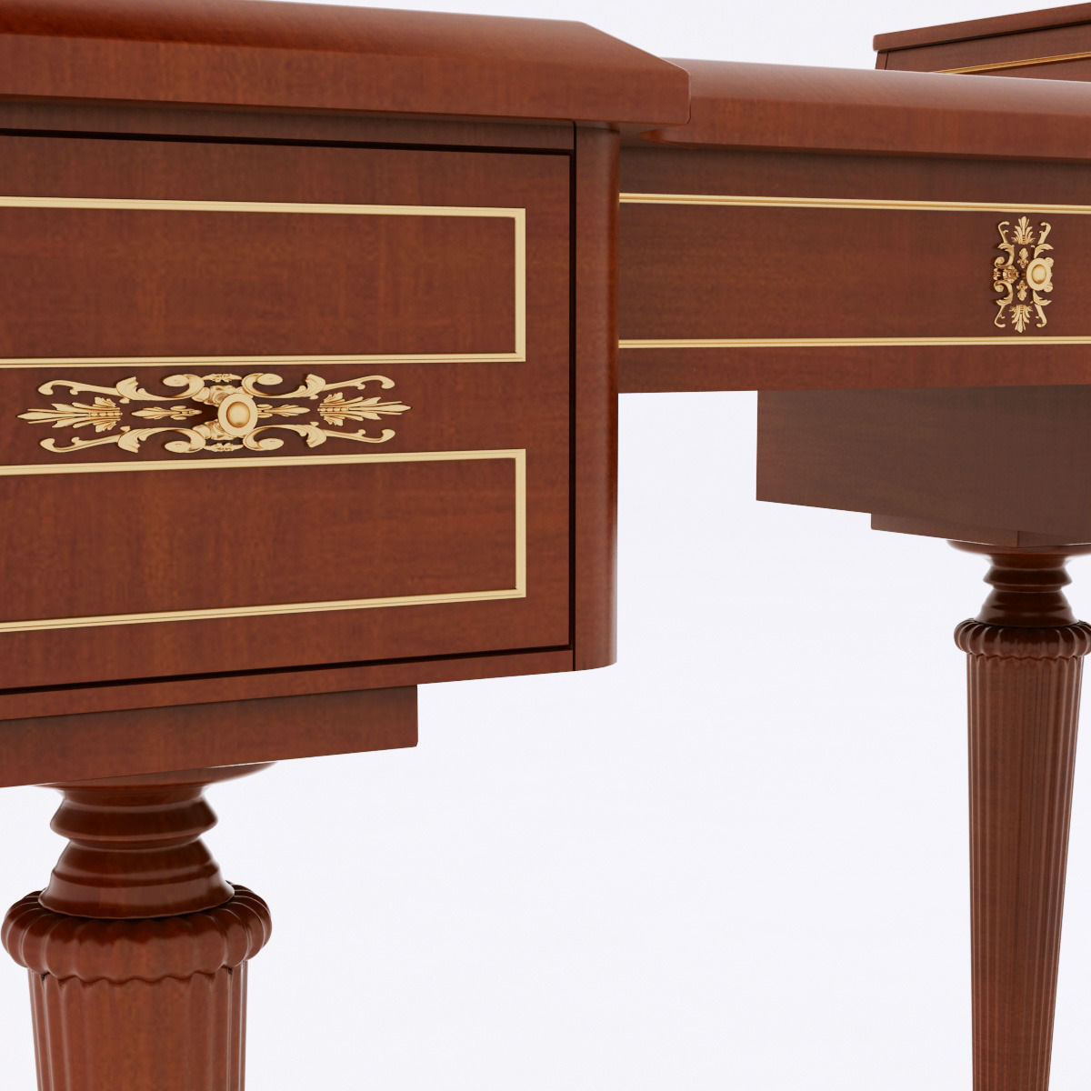 classical desk 3D model_3