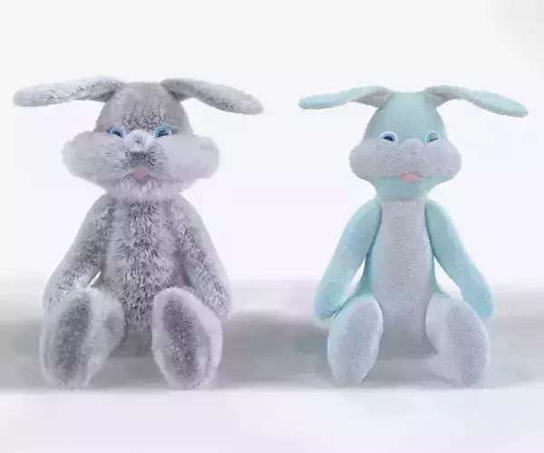 Rabbit Z soft toy 3D model