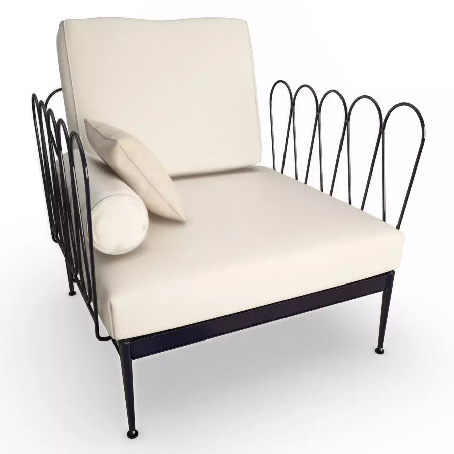 Fleurs Outdoor Armchair Unopiu 3D model_0