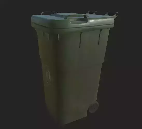 City Garbage Bin Small Low-poly 3D model