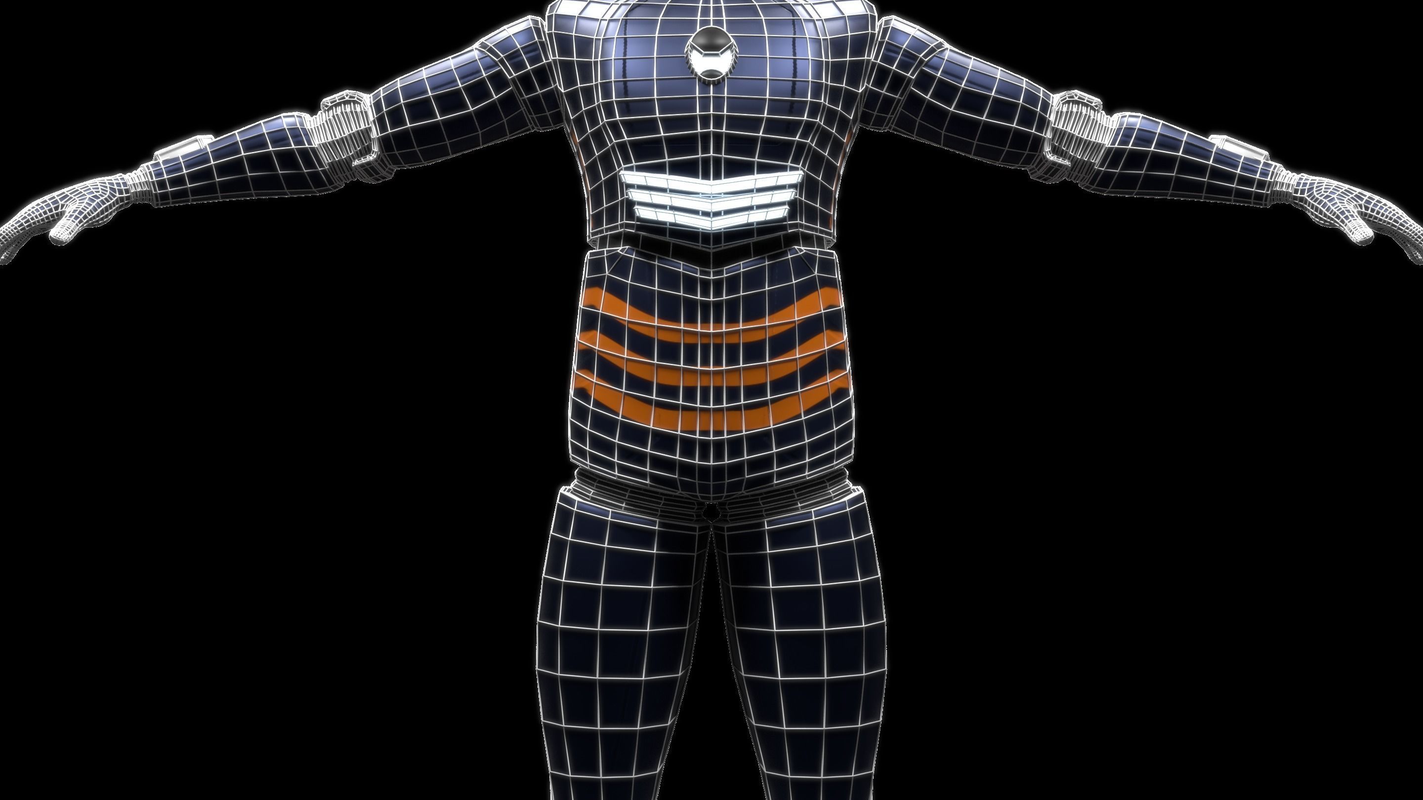 Futuristic Soldier - Robots Character Pack Low-poly 3D model_5