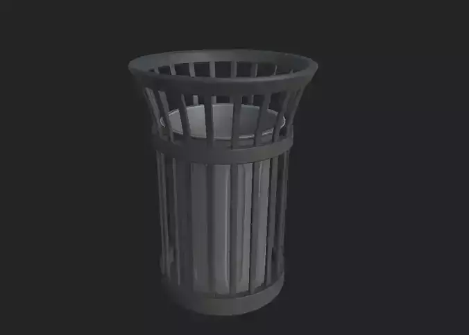 City Garbage Cans Low-poly 3D model