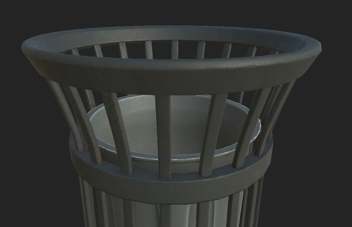 City Garbage Cans Low-poly 3D model_4