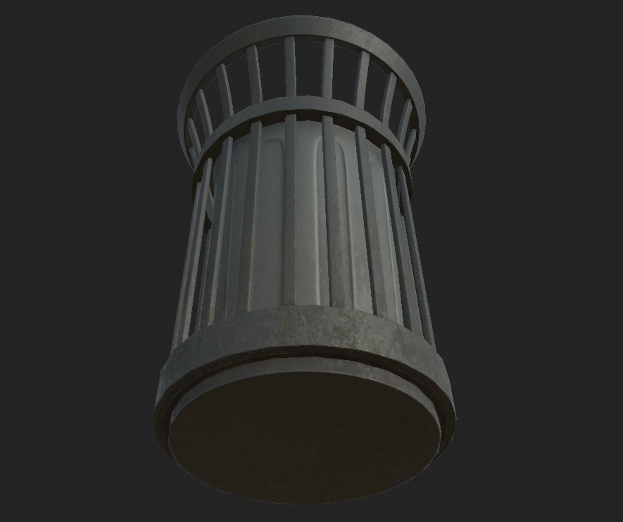 City Garbage Cans Low-poly 3D model_2