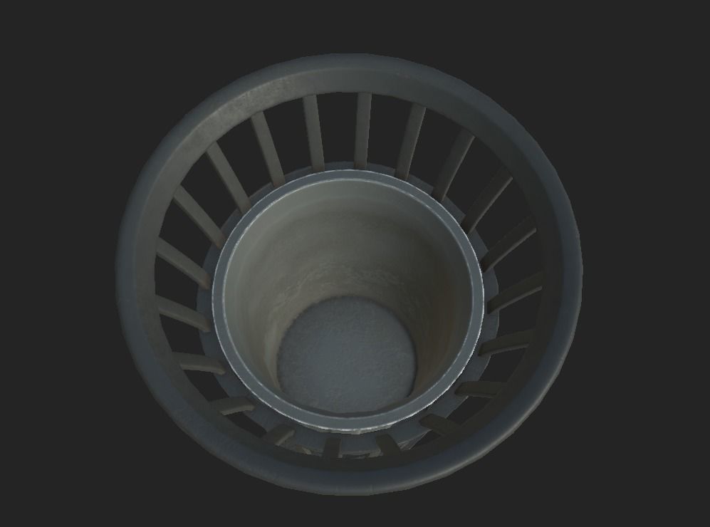 City Garbage Cans Low-poly 3D model_1