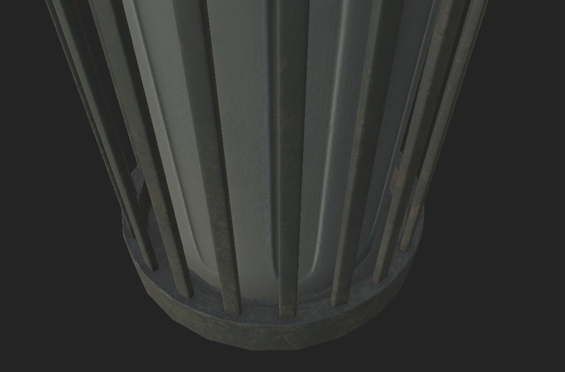 City Garbage Cans Low-poly 3D model_6