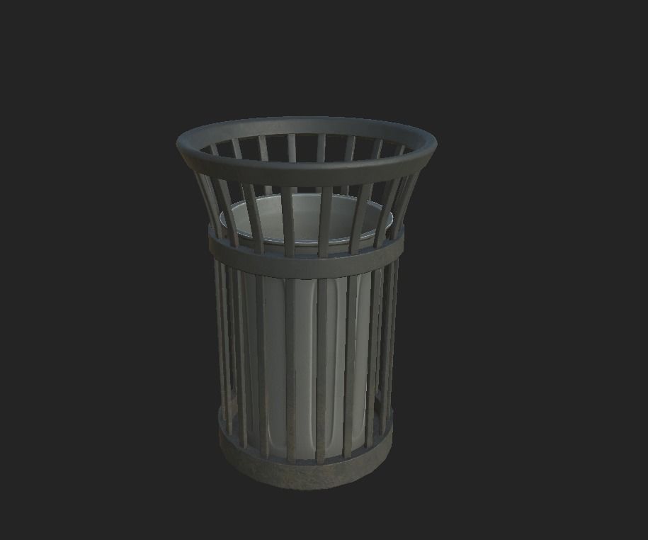 City Garbage Cans Low-poly 3D model_7