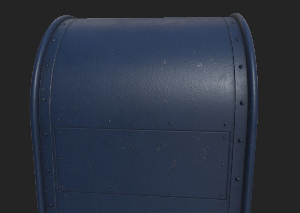 City Mailbox Low-poly 3D model_5