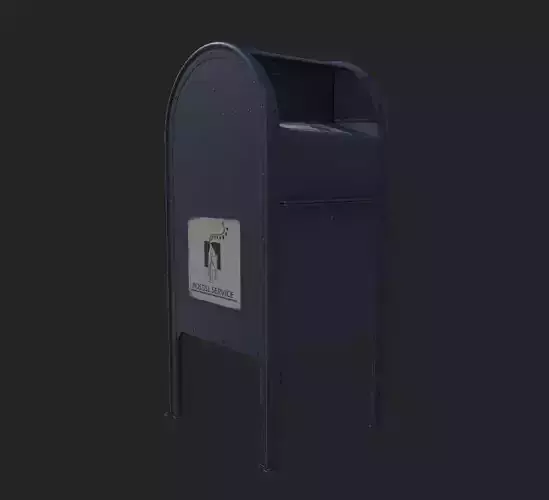 City Mailbox Low-poly 3D model