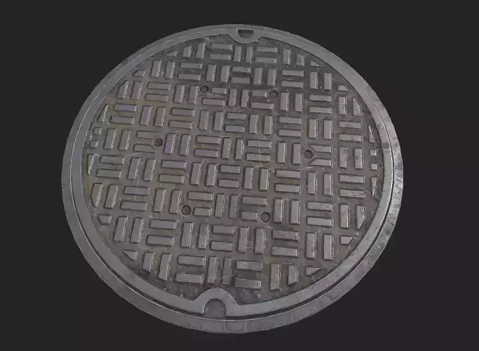 City Manhole Low-poly 3D model