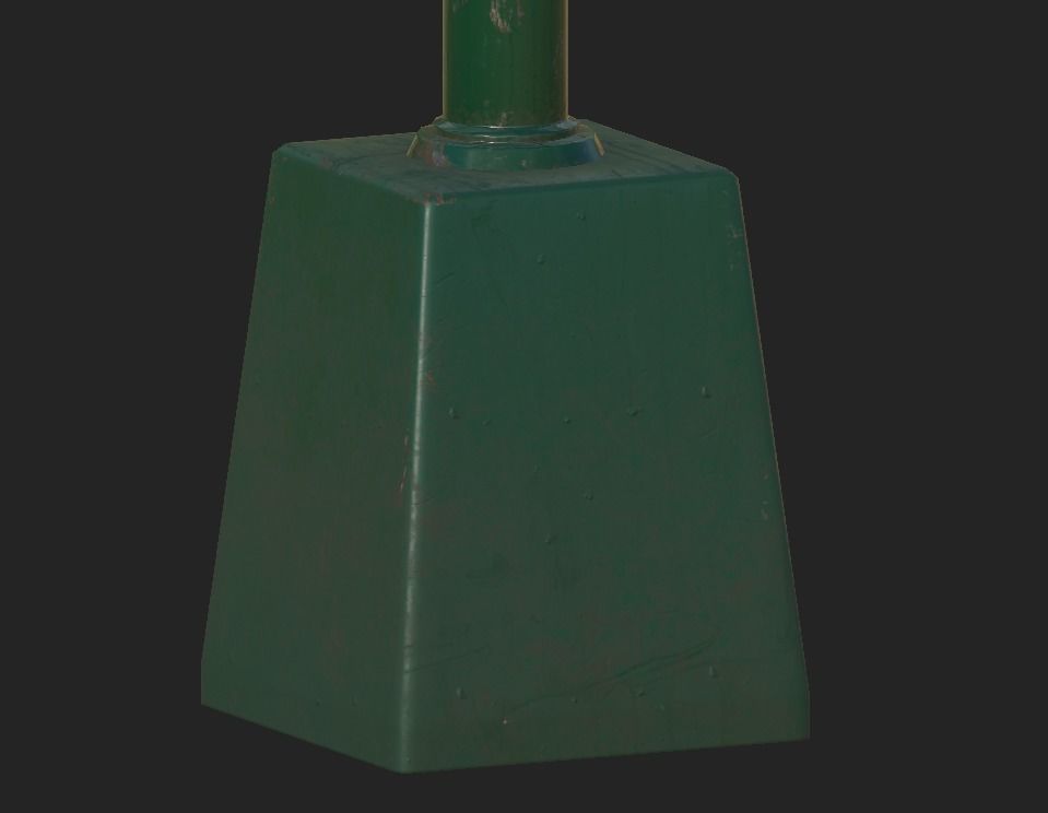 City Traffic Lamp Low-poly 3D model_4