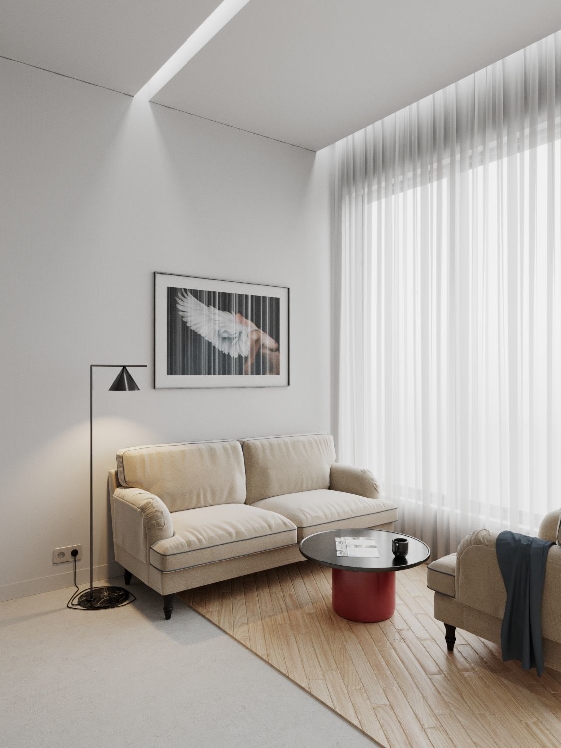 Small Apartment Scene for Cinema 4D and Corona Renderer 3D model_4