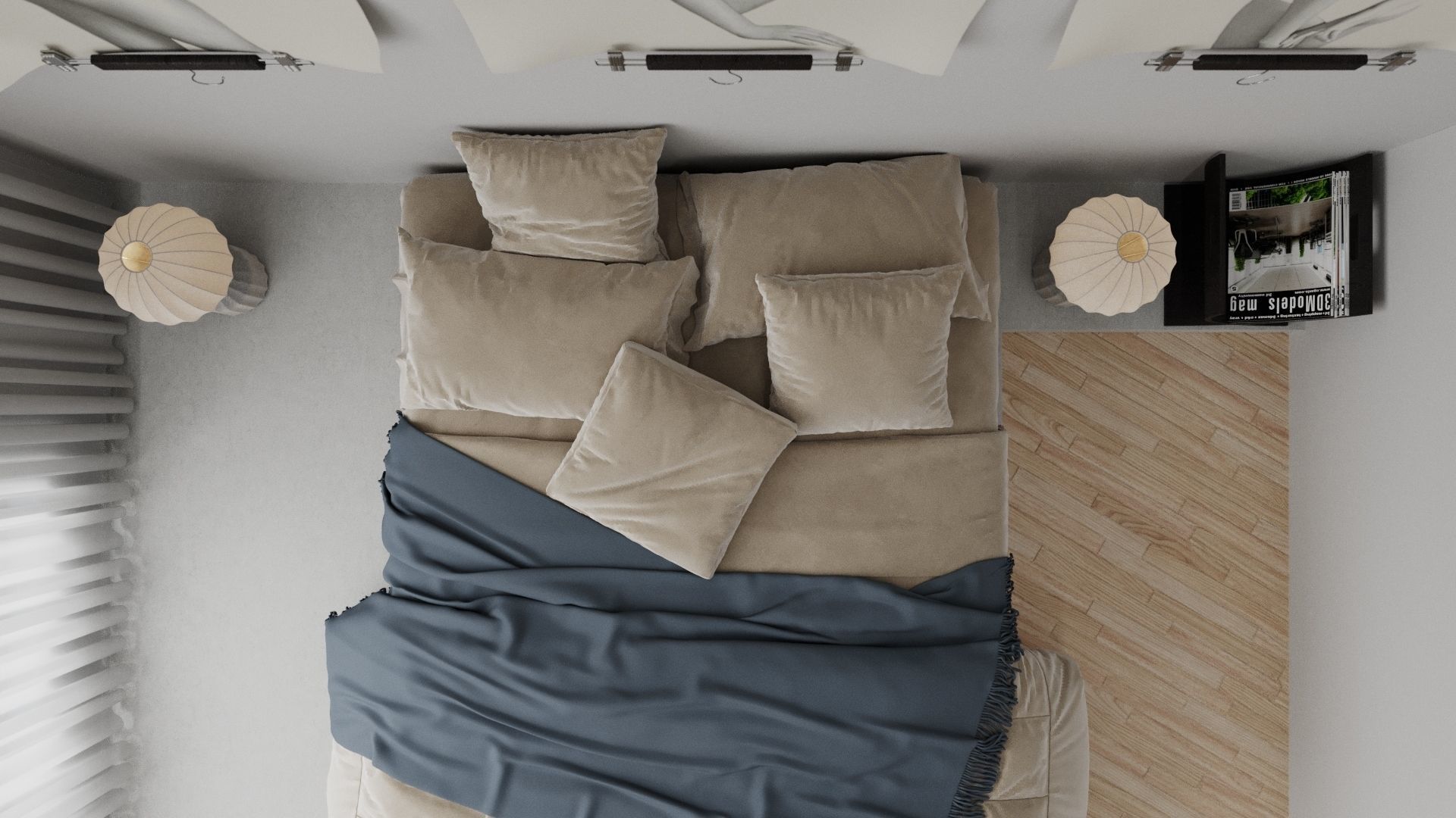 Small Apartment Scene for Cinema 4D and Corona Renderer 3D model_6