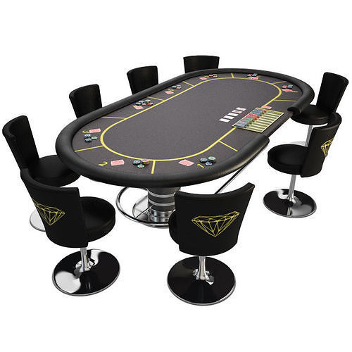Poker table  3D model