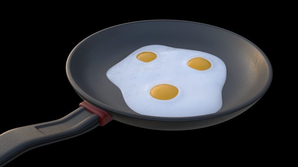 Egg Pan 3D model_1