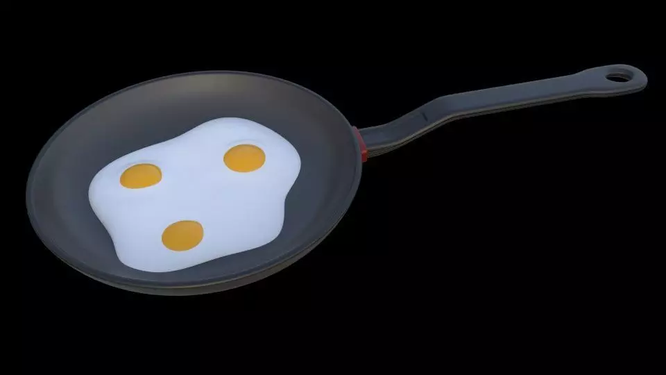 Egg Pan 3D model_0