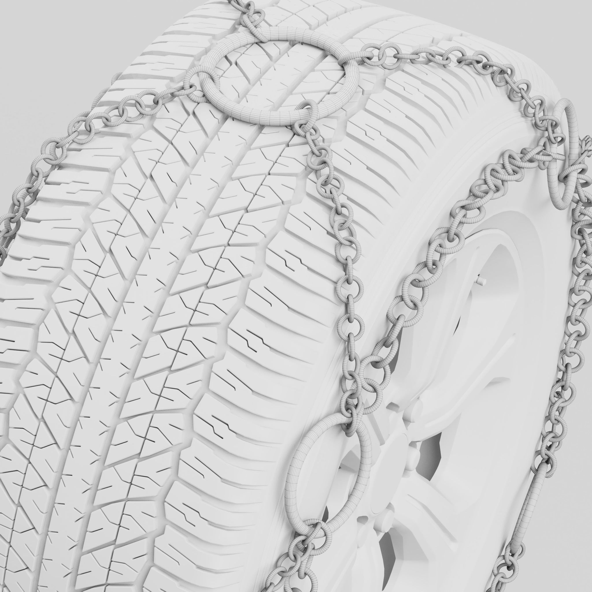 Anti slip chains 3D model_8