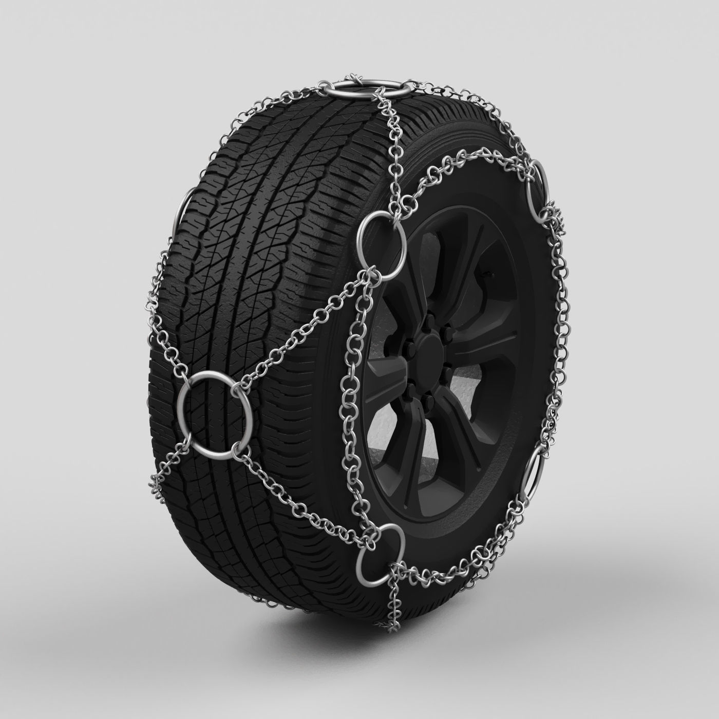 Anti slip chains 3D model_3