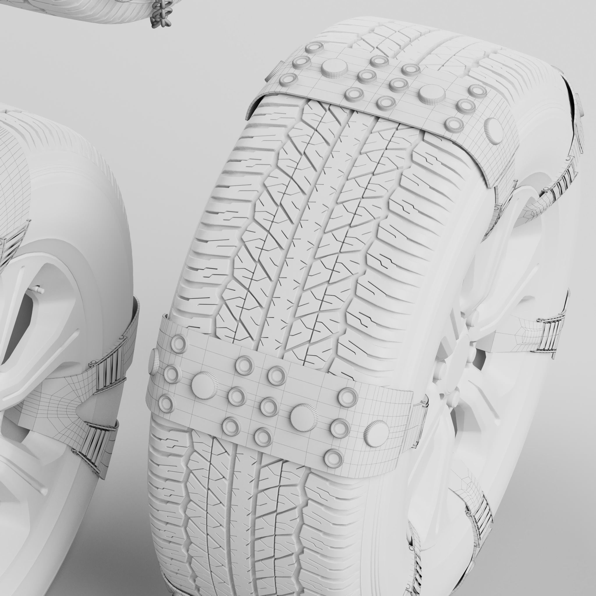 Anti slip chains 3D model_9