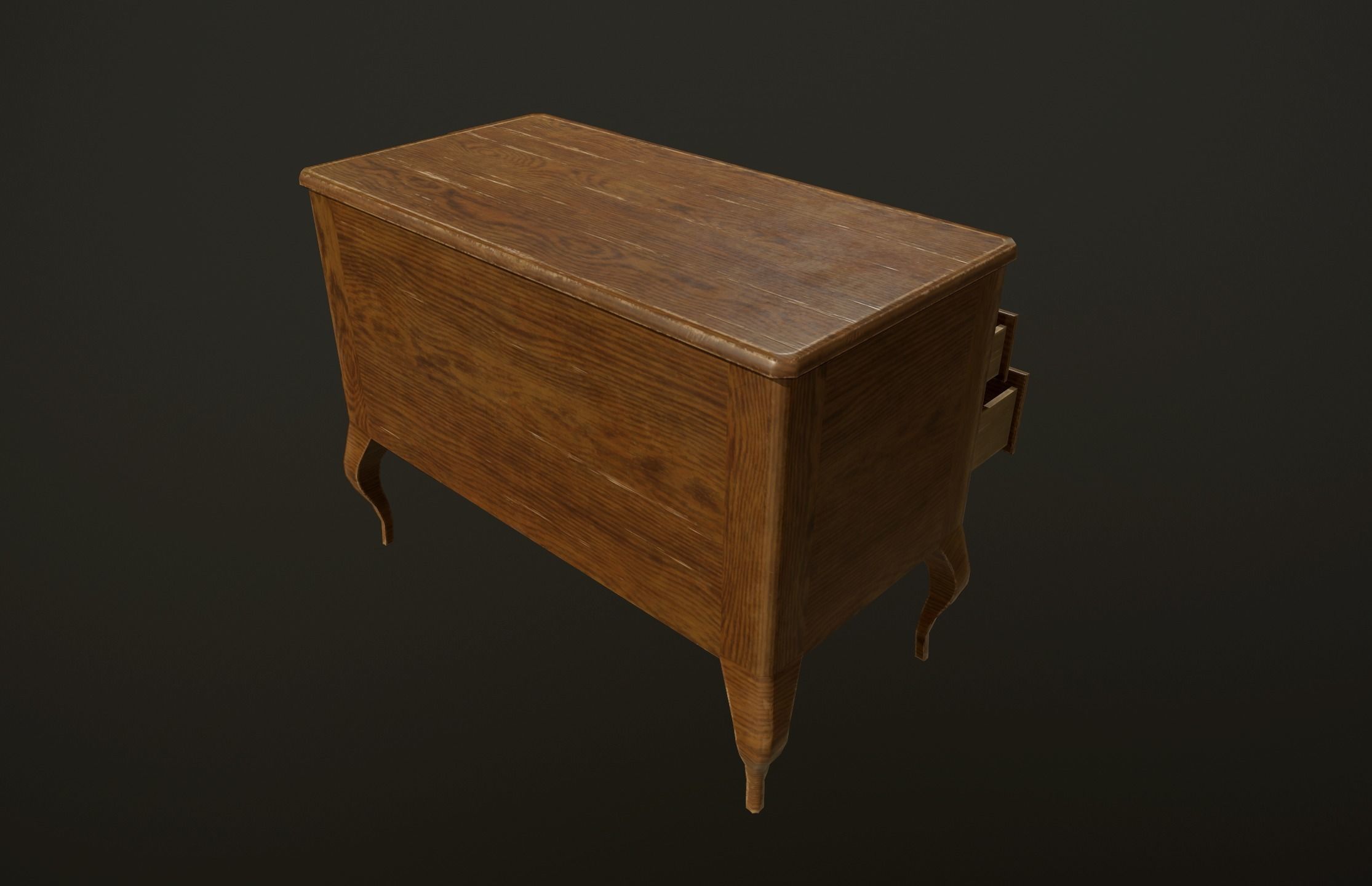 Antique commode - PBR Game Ready Low-poly 3D model_4