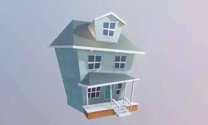 well modeled cartoon house