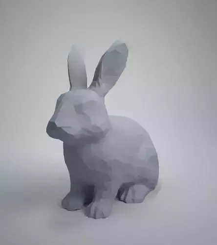 rabbit bunny in low polygons 3D print model