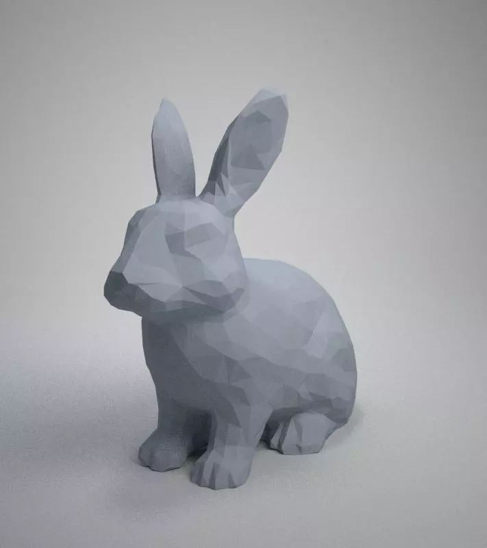 rabbit bunny in low polygons 3D print model