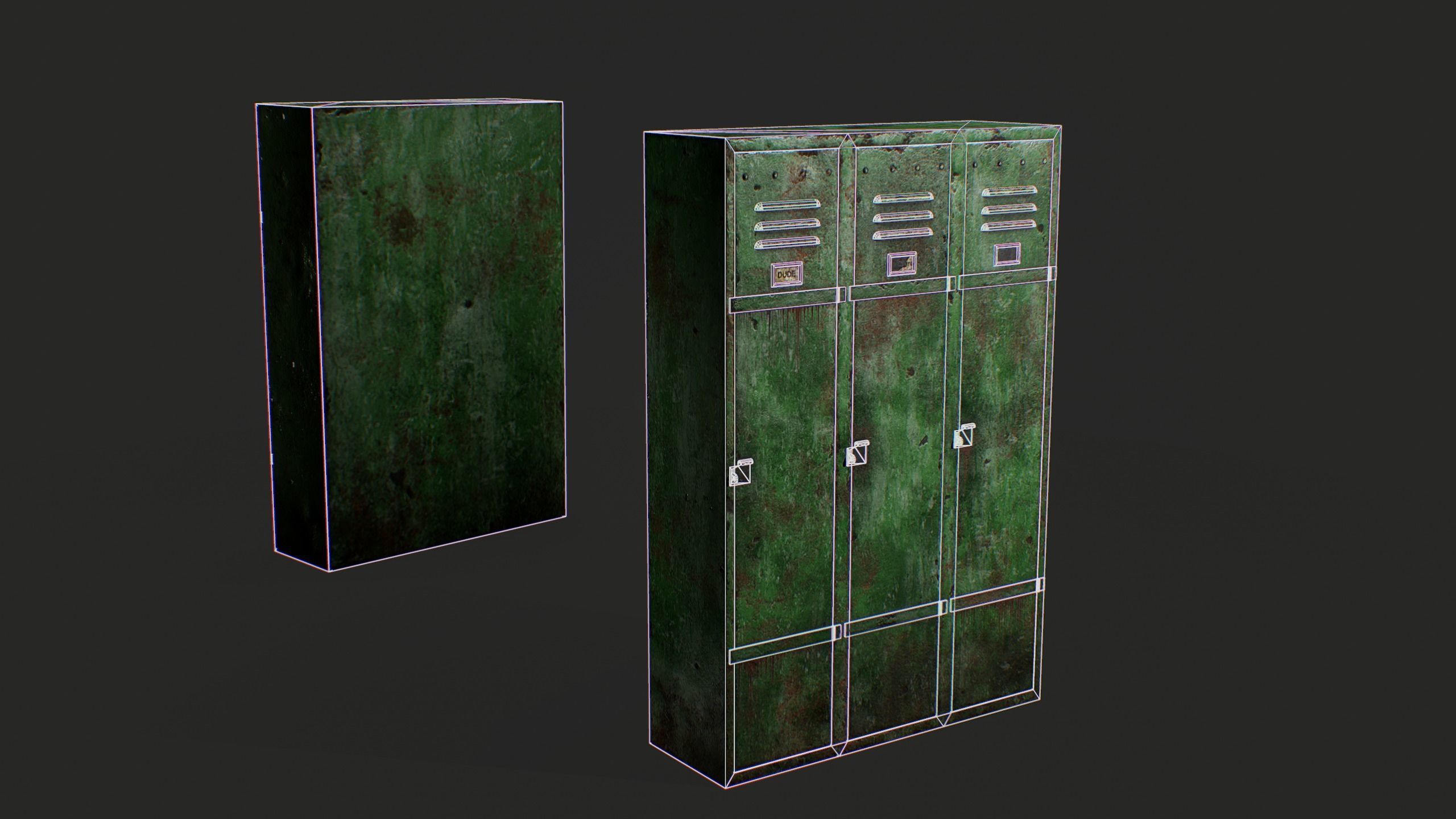 Wardrobe Changing Room Low-poly 3D model_4