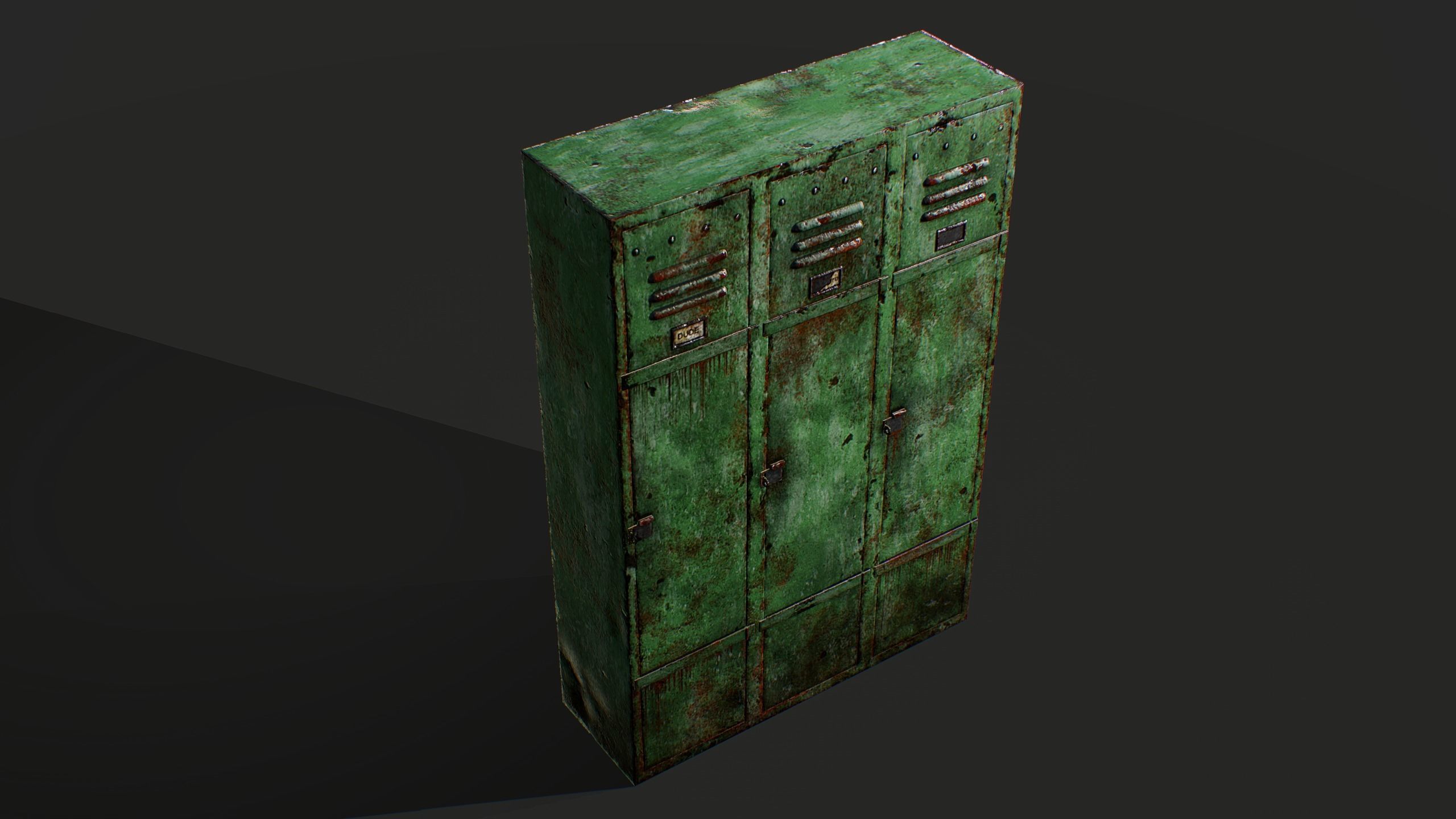 Wardrobe Changing Room Low-poly 3D model_1