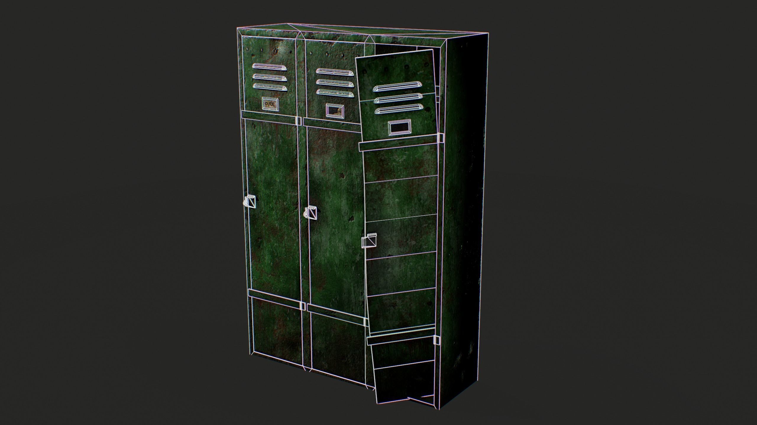 Wardrobe Changing Room Low-poly 3D model_6
