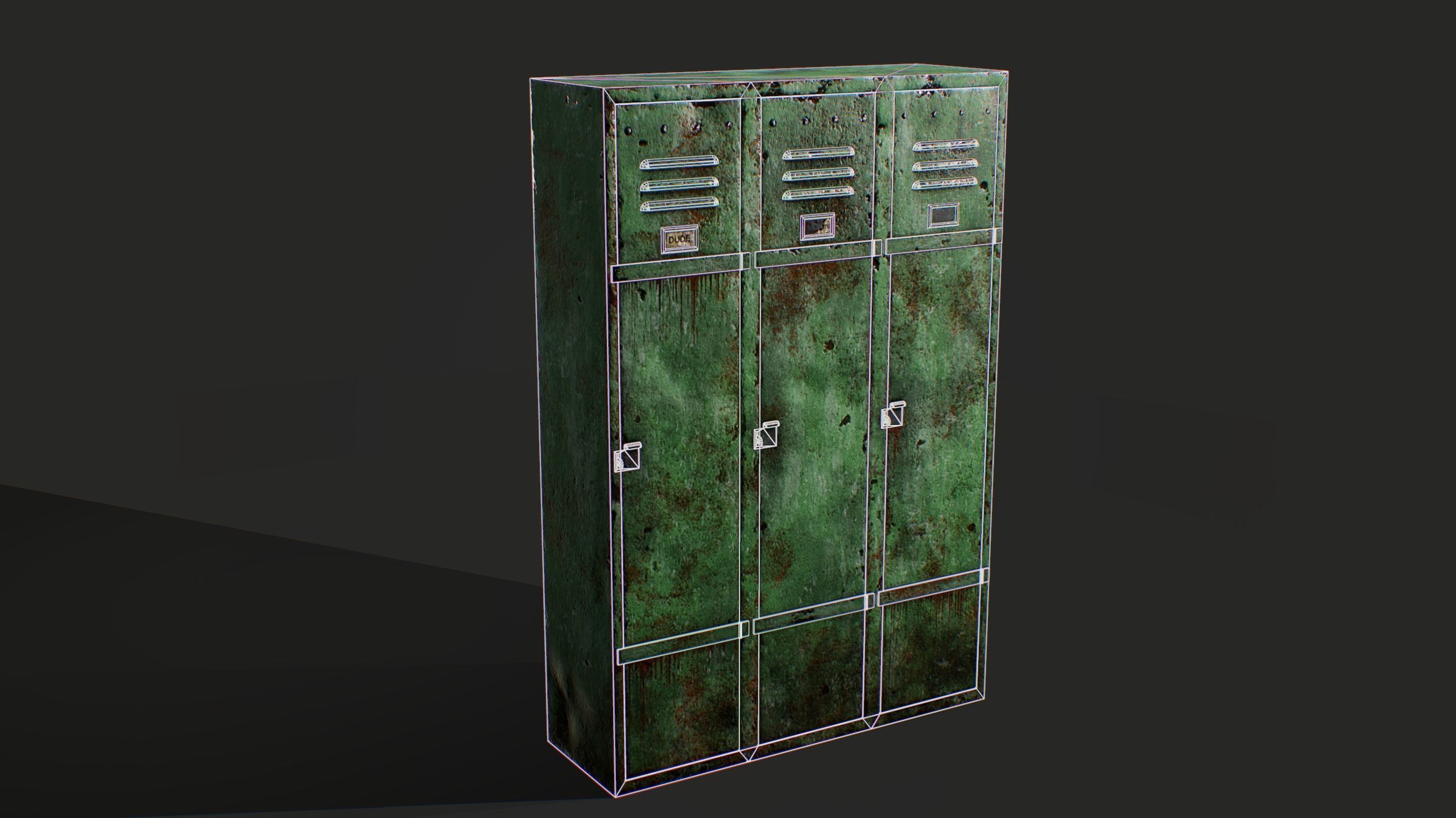 Wardrobe Changing Room Low-poly 3D model_2