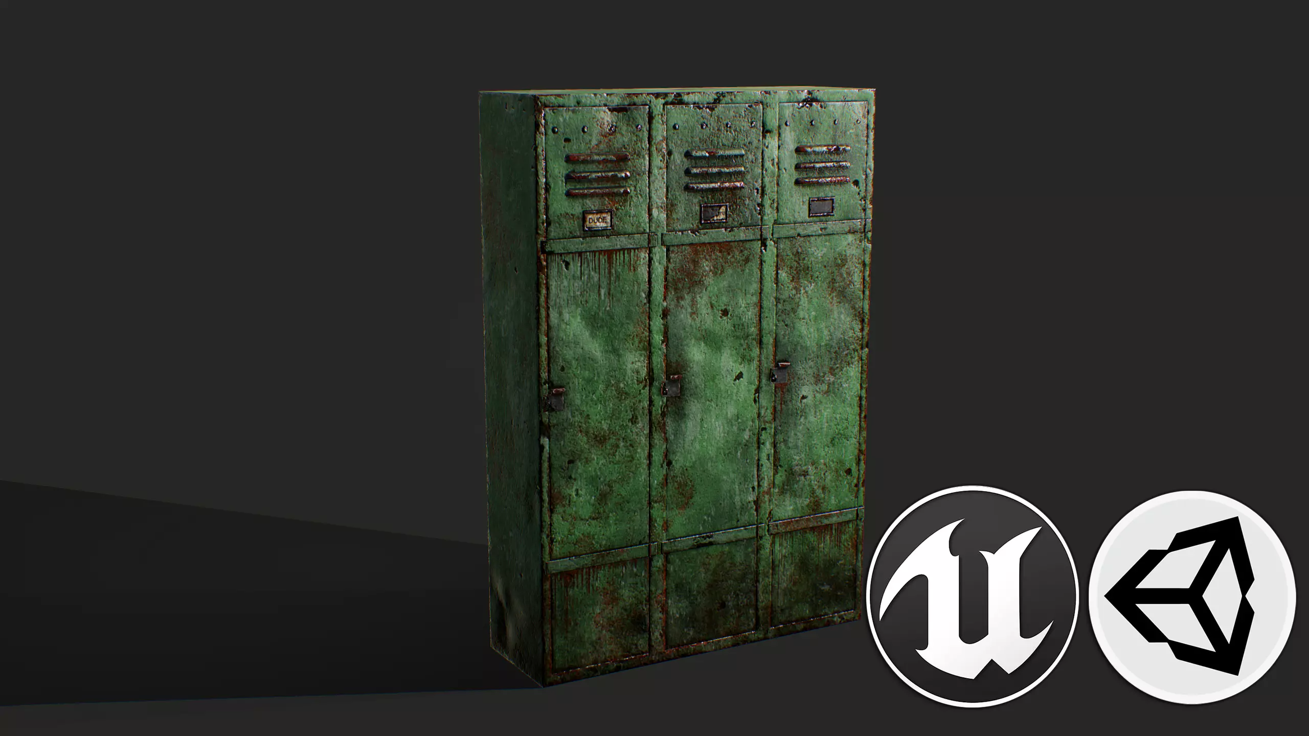 Wardrobe Changing Room Low-poly 3D model_0