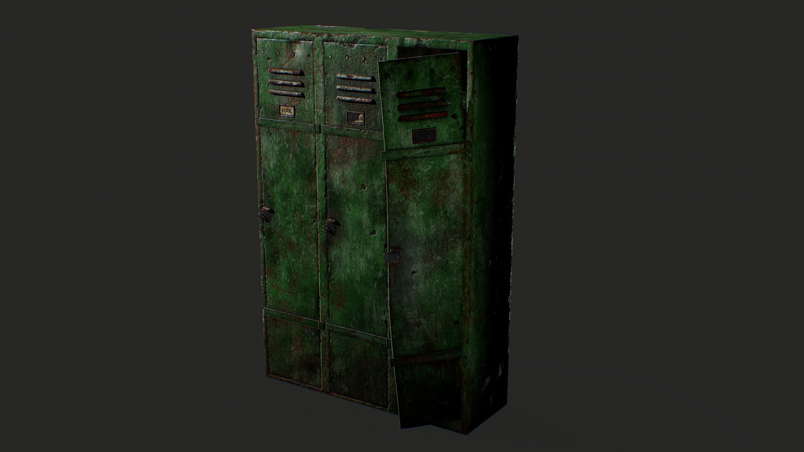 Wardrobe Changing Room Low-poly 3D model_5