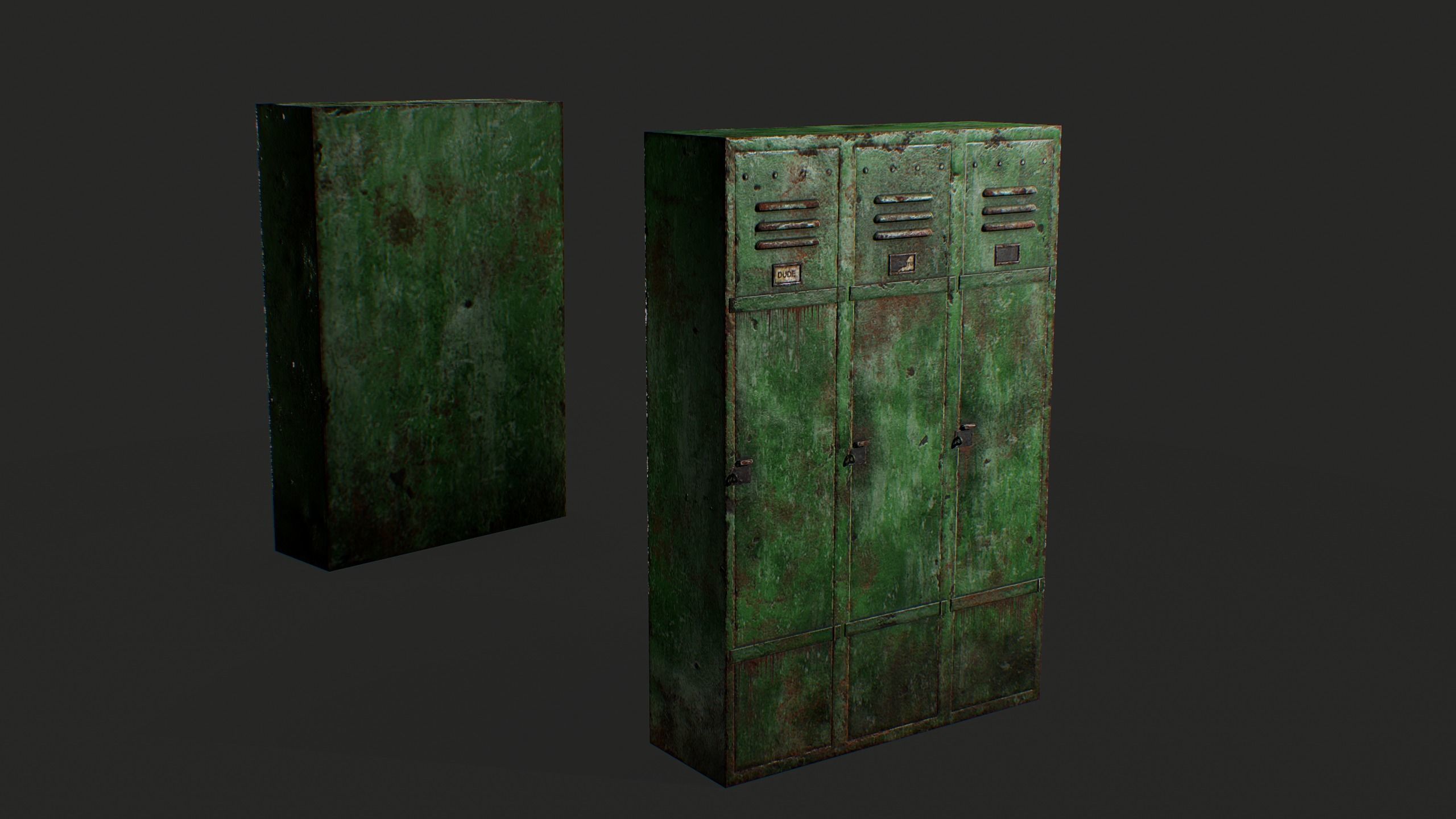 Wardrobe Changing Room Low-poly 3D model_3