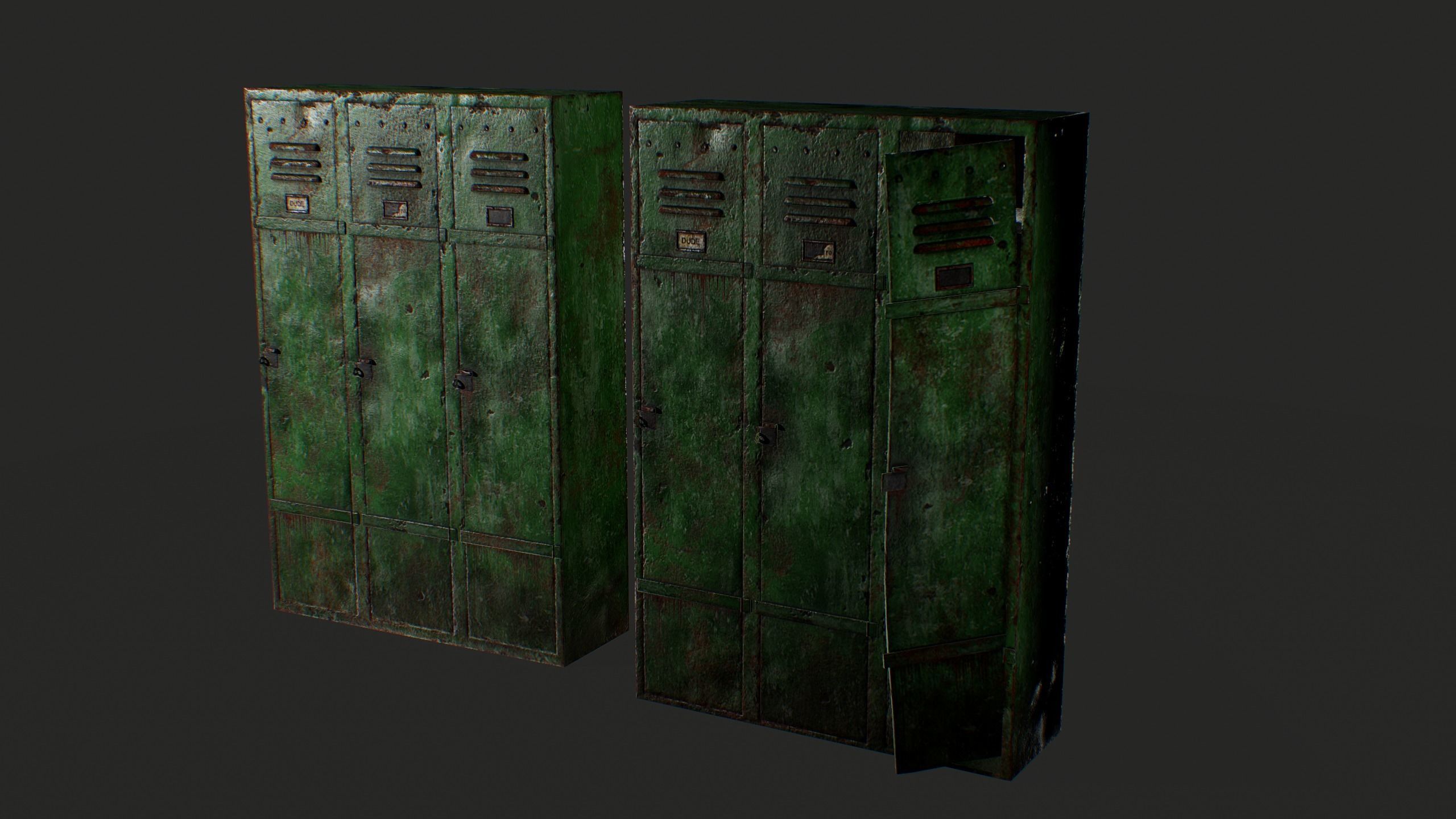 Wardrobe Changing Room Low-poly 3D model_8