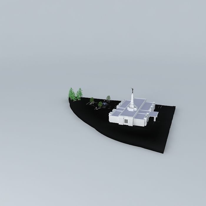 LDS. Temple  Regina Saskatchewan, Canada. Templo Mormon. 65th... Free 3D model_1